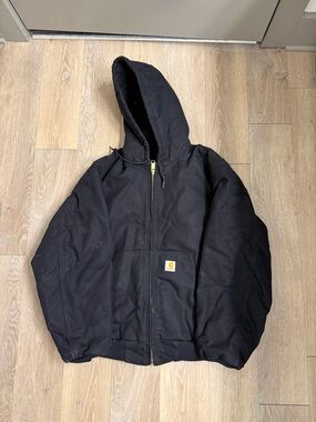 Carhartt Black Hooded Detroit Work Jacket